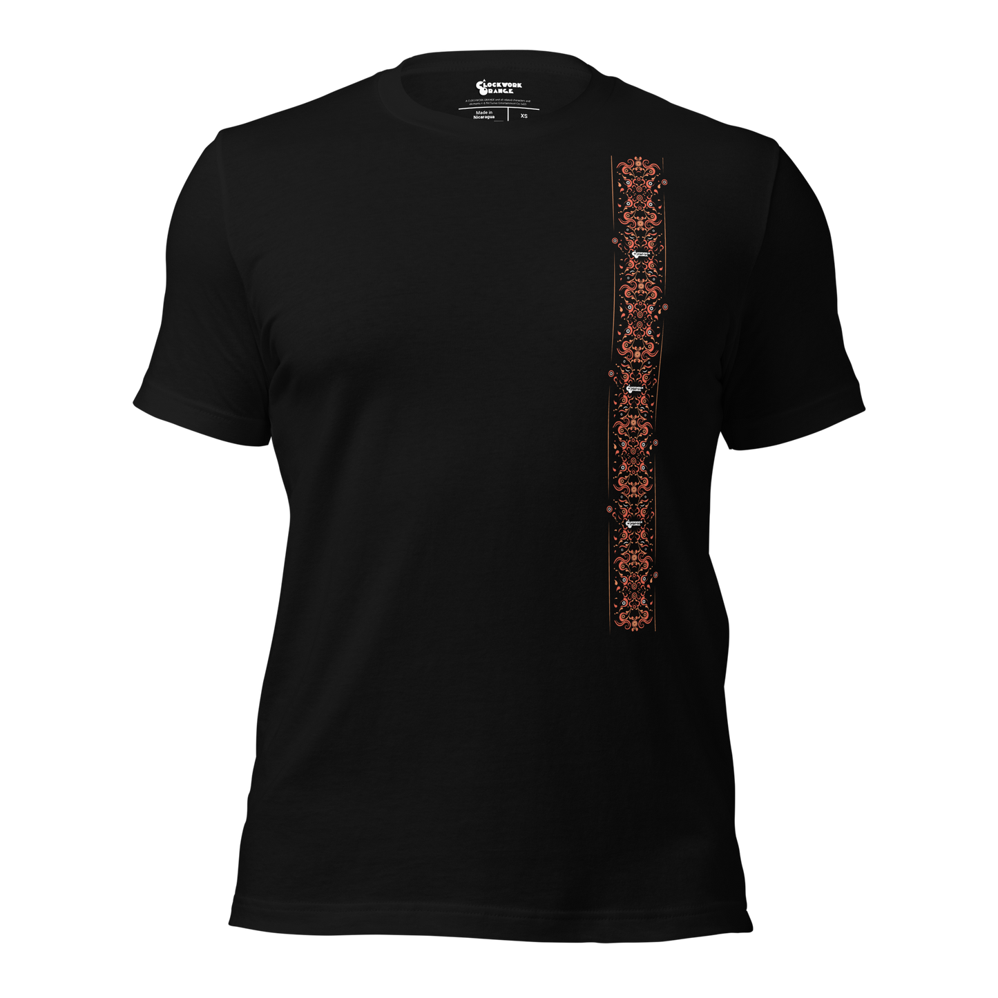 A Clockwork Orange - Graphic Pattern Stripe - Black T-Shirt