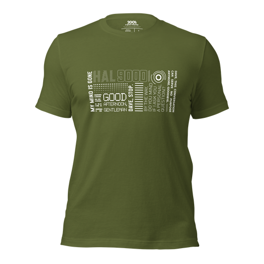 2001: A Space Odyssey - HAL Quotes Collection - T-Shirt (4 colours)