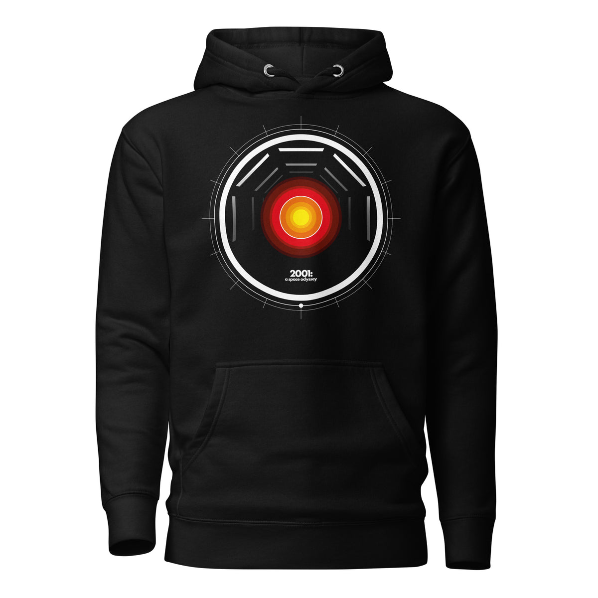2001: A Space Odyssey - HAL - Black Hooded Sweatshirt