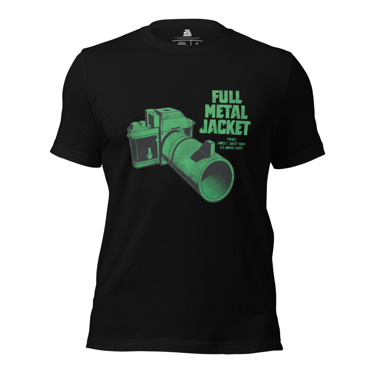 Full Metal Jacket - Rafterman&#39;s Camera - Black T-Shirt