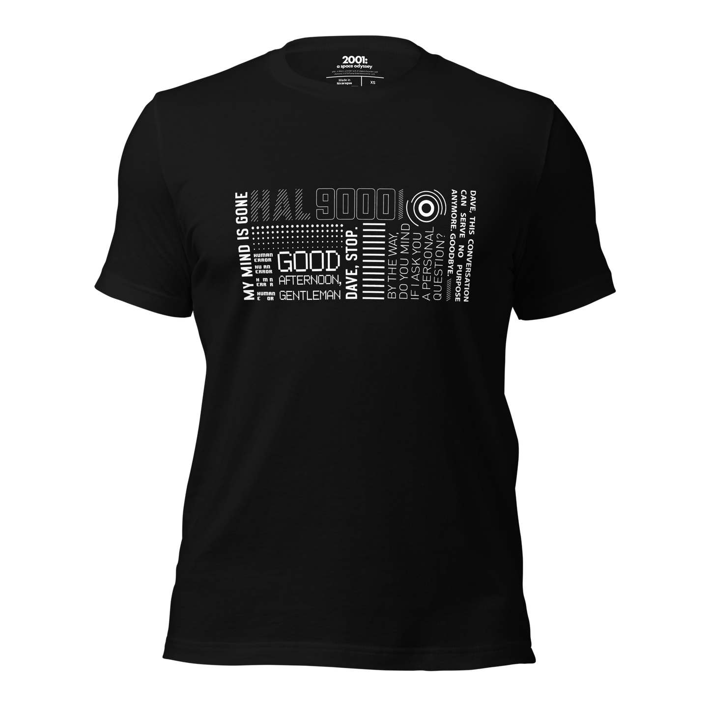 2001: A Space Odyssey - HAL Quotes Collection - T-Shirt (4 colours)