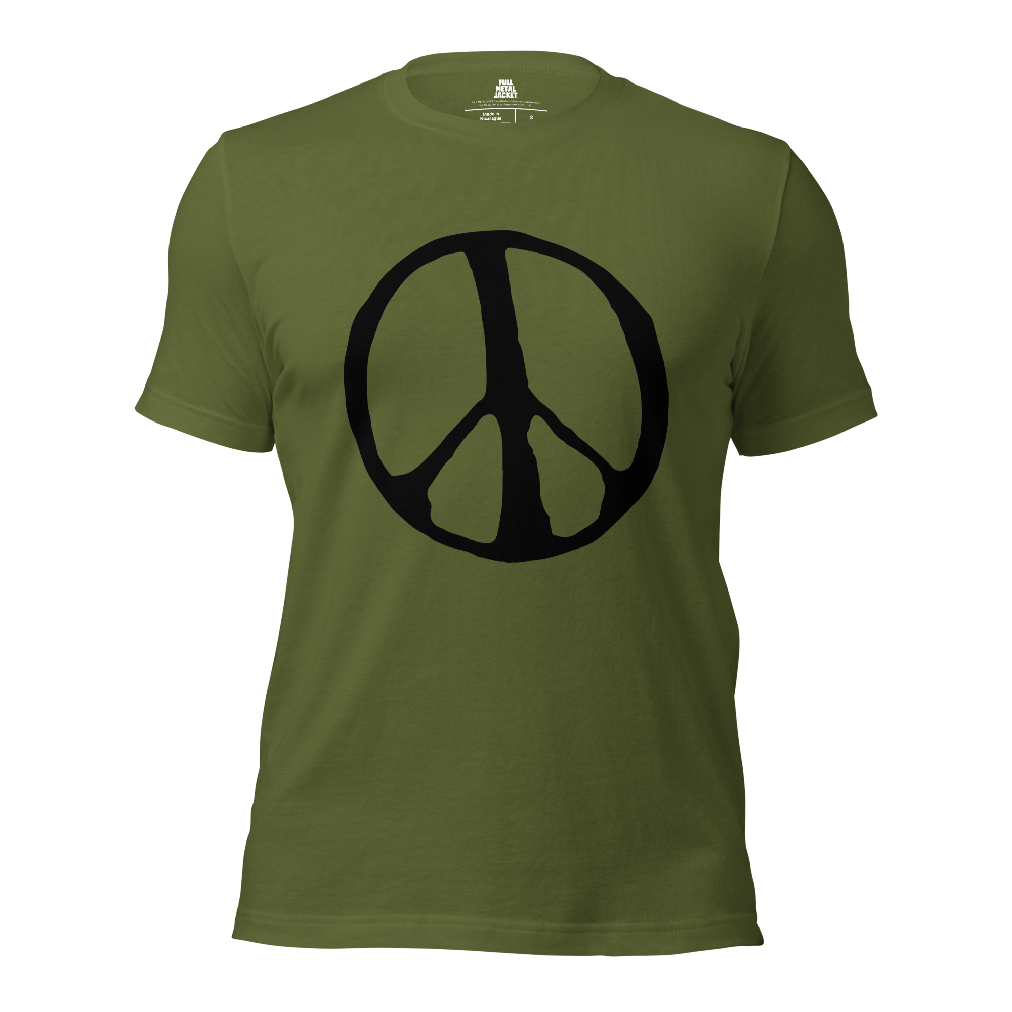 Full Metal Jacket Peace Sign Green T-Shirt - Main Image