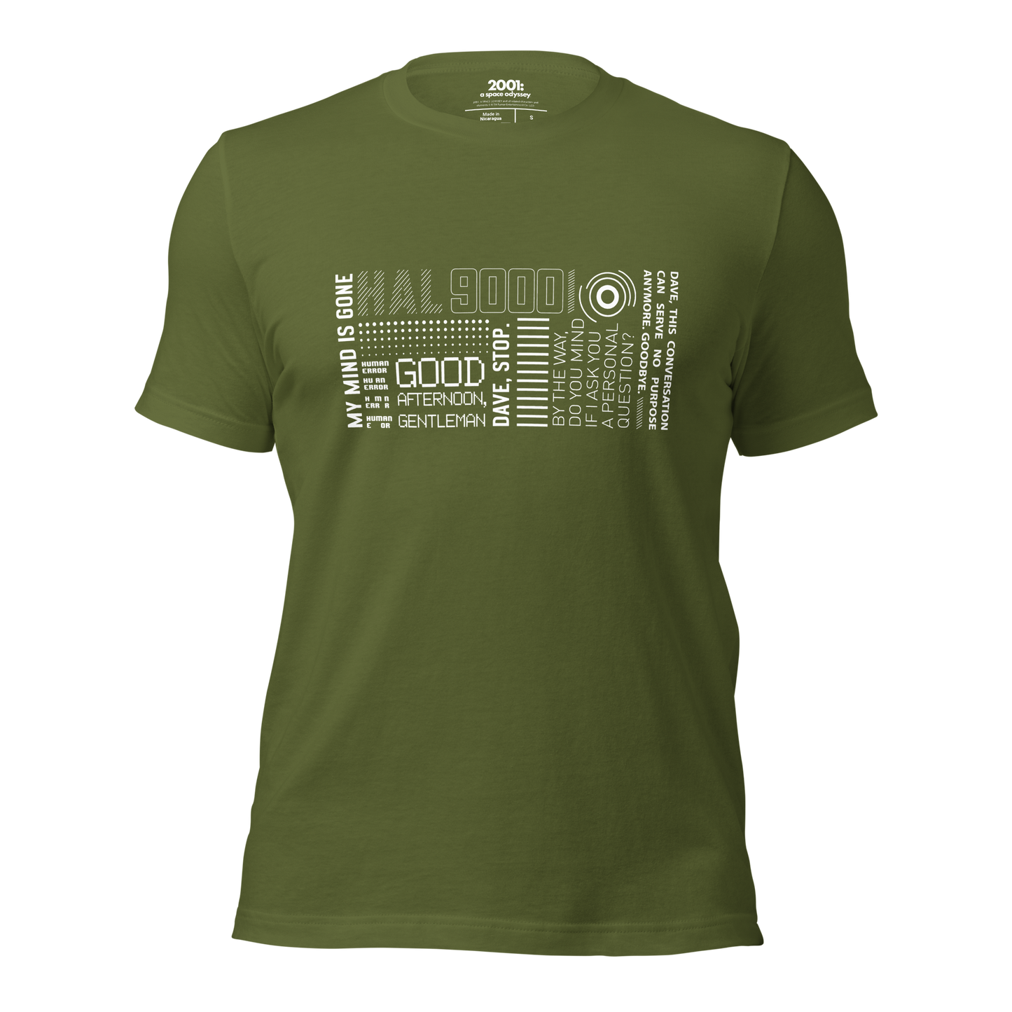 2001: A Space Odyssey - HAL Quotes Collection - T-Shirt (4 colours)