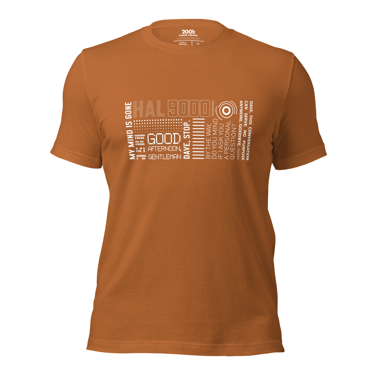 2001: A Space Odyssey - HAL Quotes Collection - T-Shirt (4 colours)