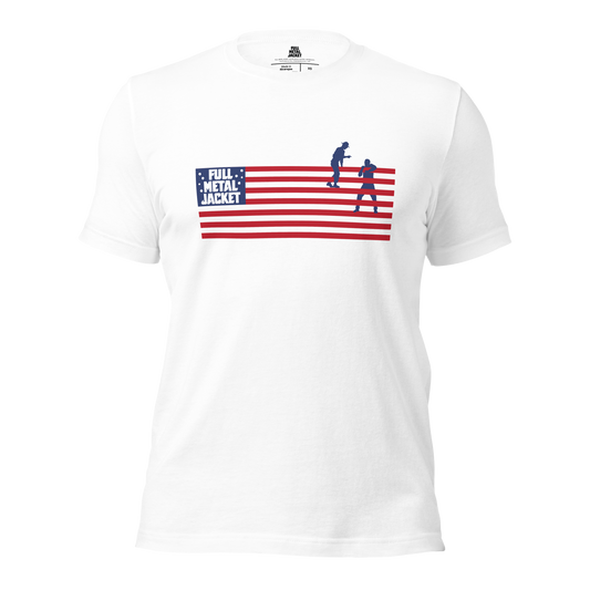 Full Metal Jacket - American Flag Marines - White T-Shirt