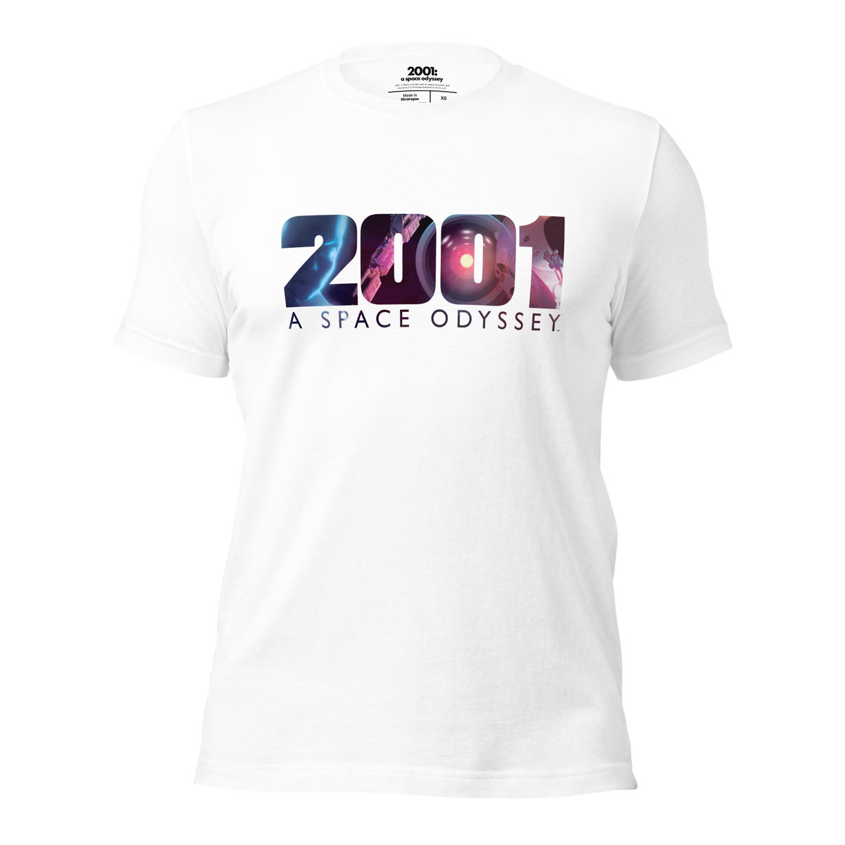 2001: A Space Odyssey - Space Title Treatment - White T-Shirt