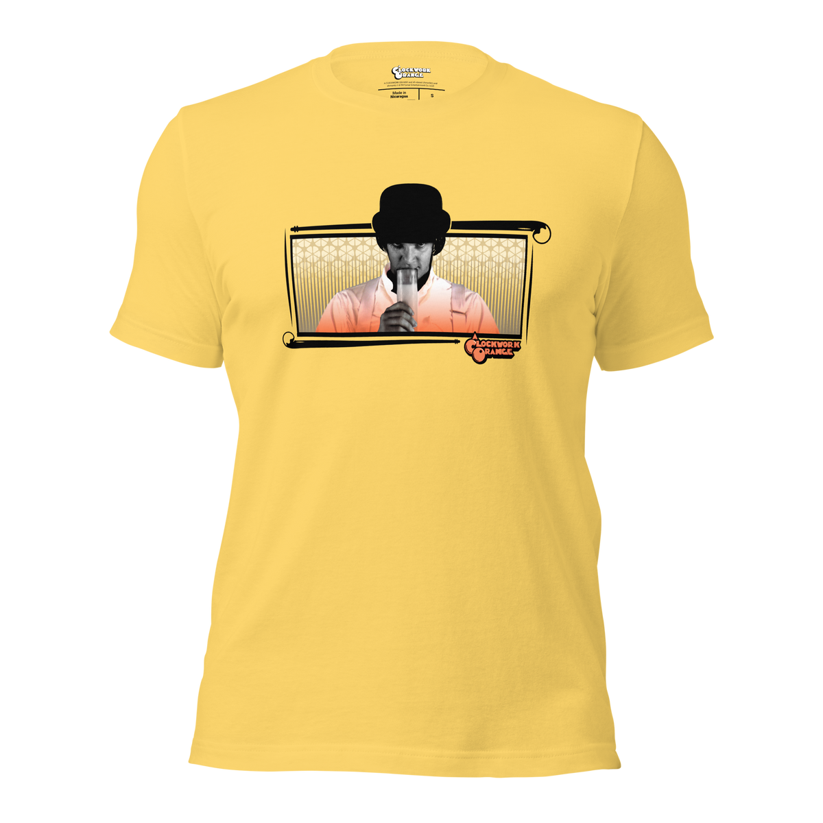 A Clockwork Orange - Alex de Large with Milk - Yellow T-Shirt